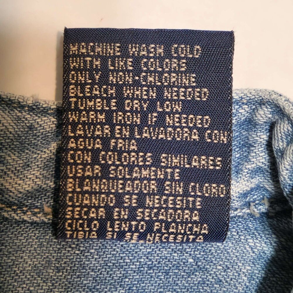 ❤️ 4/$20 Standard Blues jean button-up top Women's large Y2K Cotton Pockets - Picture 11 of 15